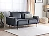 Sofa 2 Seater SOVIK Faux Leather Black