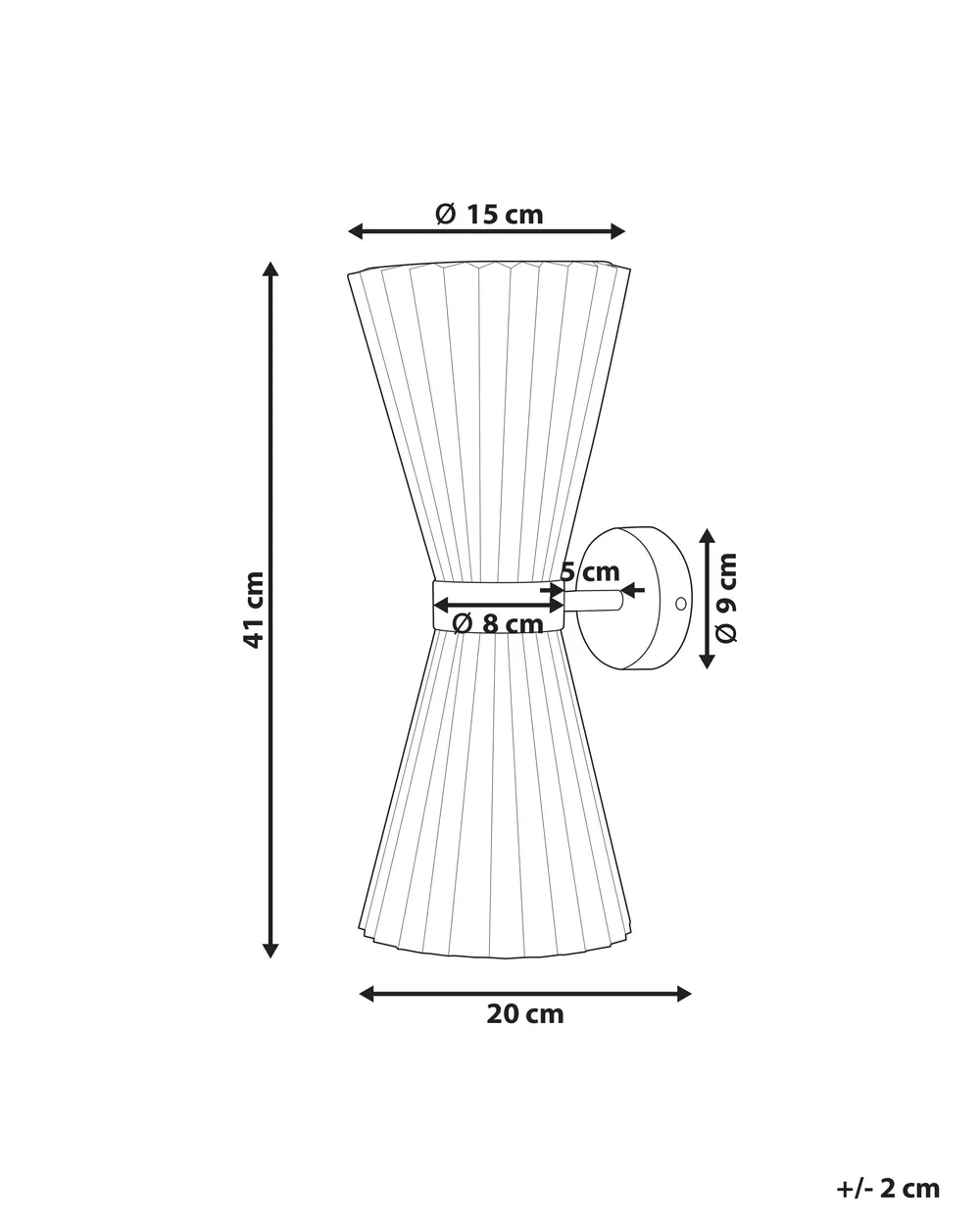 Set of 2 Wall Lamps TELANG Cotton White_879685