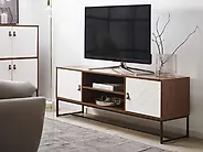 TV Stand NUEVA Dark Brown/ White_1178099