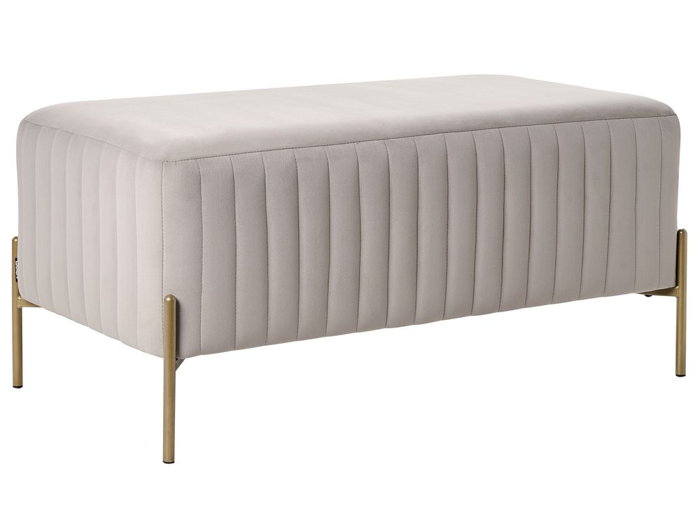 Banc rembourré UTAH Velours Taupe