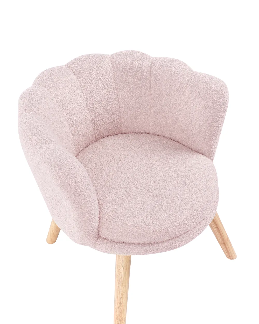 Kids Armchair HALBY Boucle Pastel Pink - Main Image