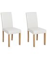 Conjunto de 2 cadeiras em pele sintética branca BROADWAY_744502