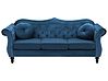 Sofa 3 Seater SKIEN Velvet Navy Blue
