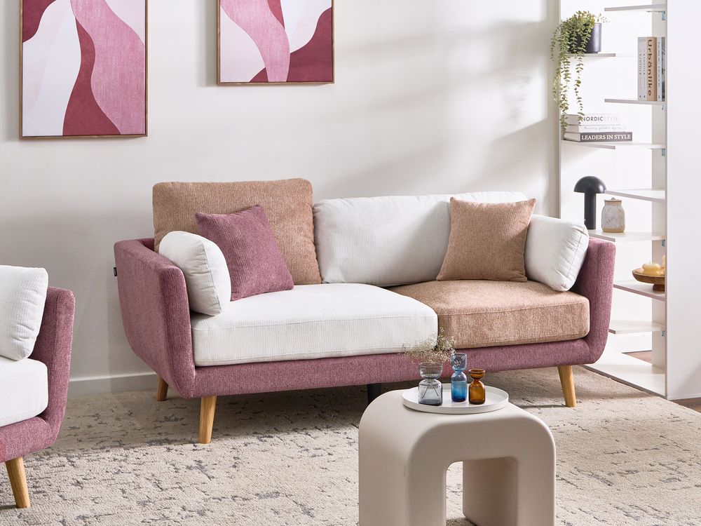 Sofa 3 Seater BOLGA Fabric Pink