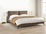 Bed Boucle MELLE 180 x 200 cm (EU Super King) Brown_965714