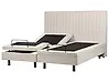 Adjustable Bed Fabric DUKE II 180 x 200 cm (EU Super King) Light Beige
