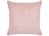 Set di 2 cuscini pelliccia sintetica rosa pastello 43 x 43 cm PURSLANE_856332