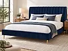 Cama Terciopelo MARVILLE 180 x 200 cm Azul marino