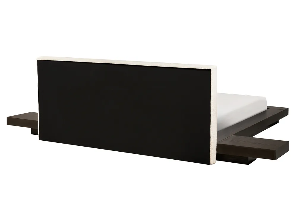 Bett mit Lattenrost Bouclé ZEN 160 x 200 cm Dunkle Esche_931438
