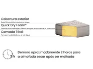 Sofá de jardim de canto com mesa 5 lugares BELIZE Creme à esquerda_957880