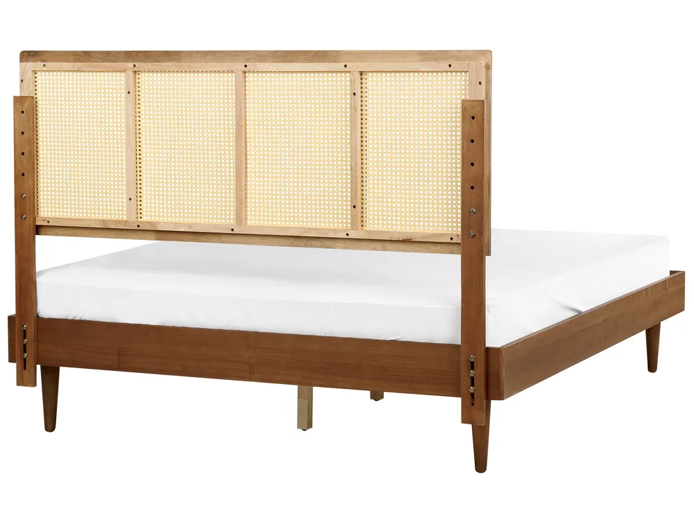 Bed Rattan AURAY 160 x 200 cm (EU King Size) Brown_943897