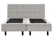 Adjustable Bed Fabric DUKE 160 x 200 cm (EU King Size) Light Grey_973585