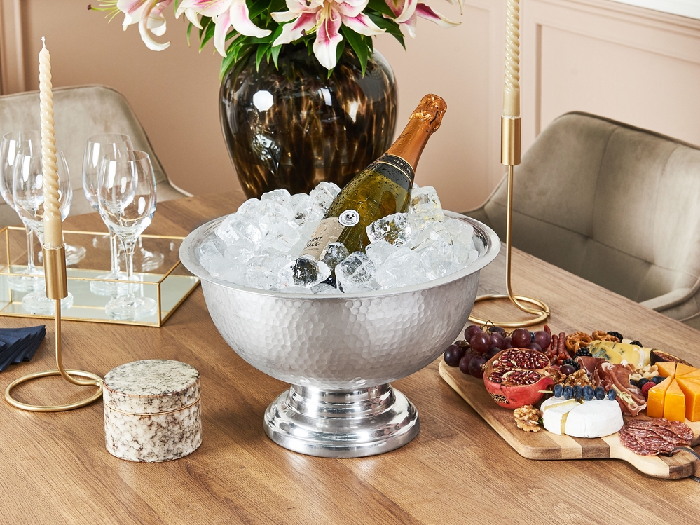 Champagne Bowl Silver TIWANAKU Beliani