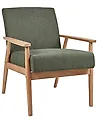 Armchair ESRUM Fabric Light Brown/ Green