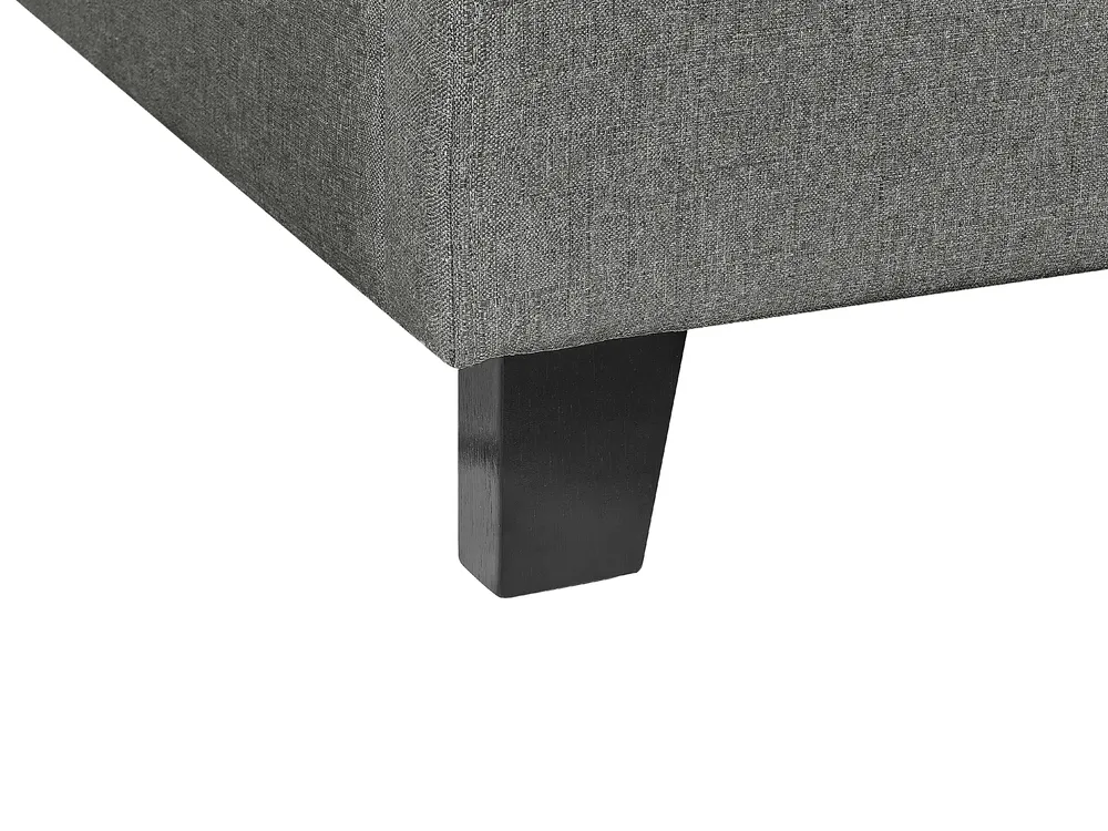 Bed without Headboard Fabric ROANNE 90 x 200 cm (EU Single) Grey_771542