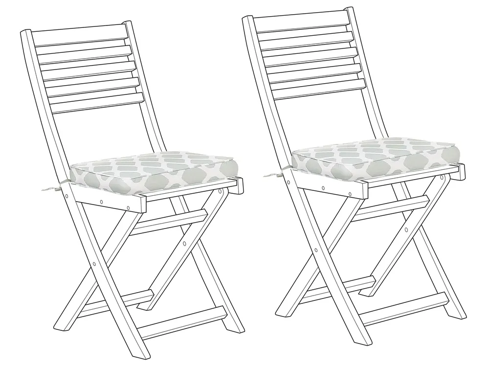 Set di 2 cuscini per sedie FIJI 29 x 38 cm Verde menta_990986