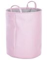 Conjunto de 3 cestos em tecido de poliéster rosa ARCHA_849697