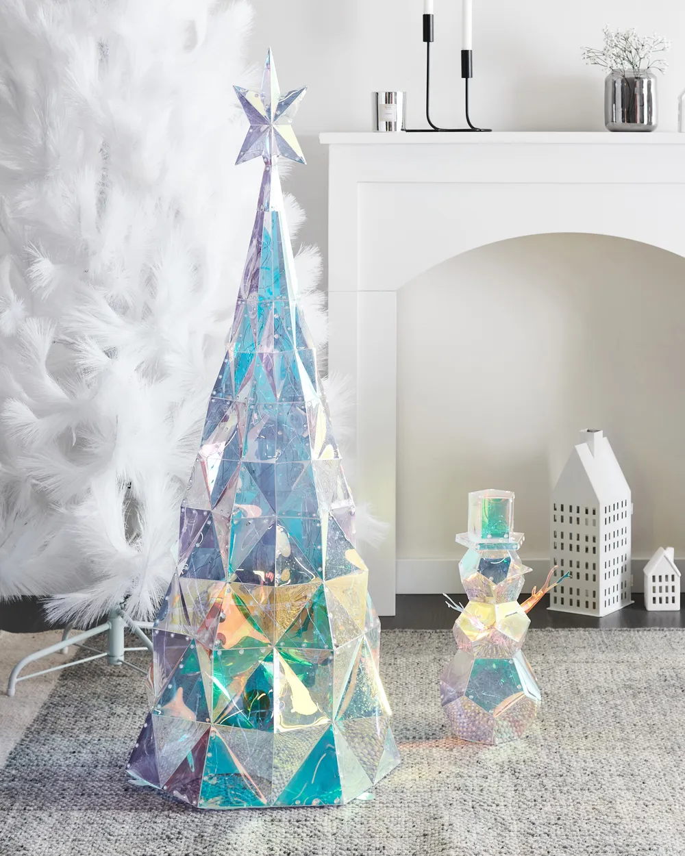 Outdoor Decoration LED ICELAND 120 cm Christmas Tree Multicolour_950263