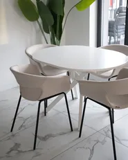Set di 2 sedie da pranzo ELMA Tessuto Beige chiaro_1047821