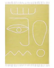 Outdoor Rug YAVU Yellow 140 x 200 cm_852438