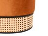 Velvet Pouffe Orange YANKTON_876769