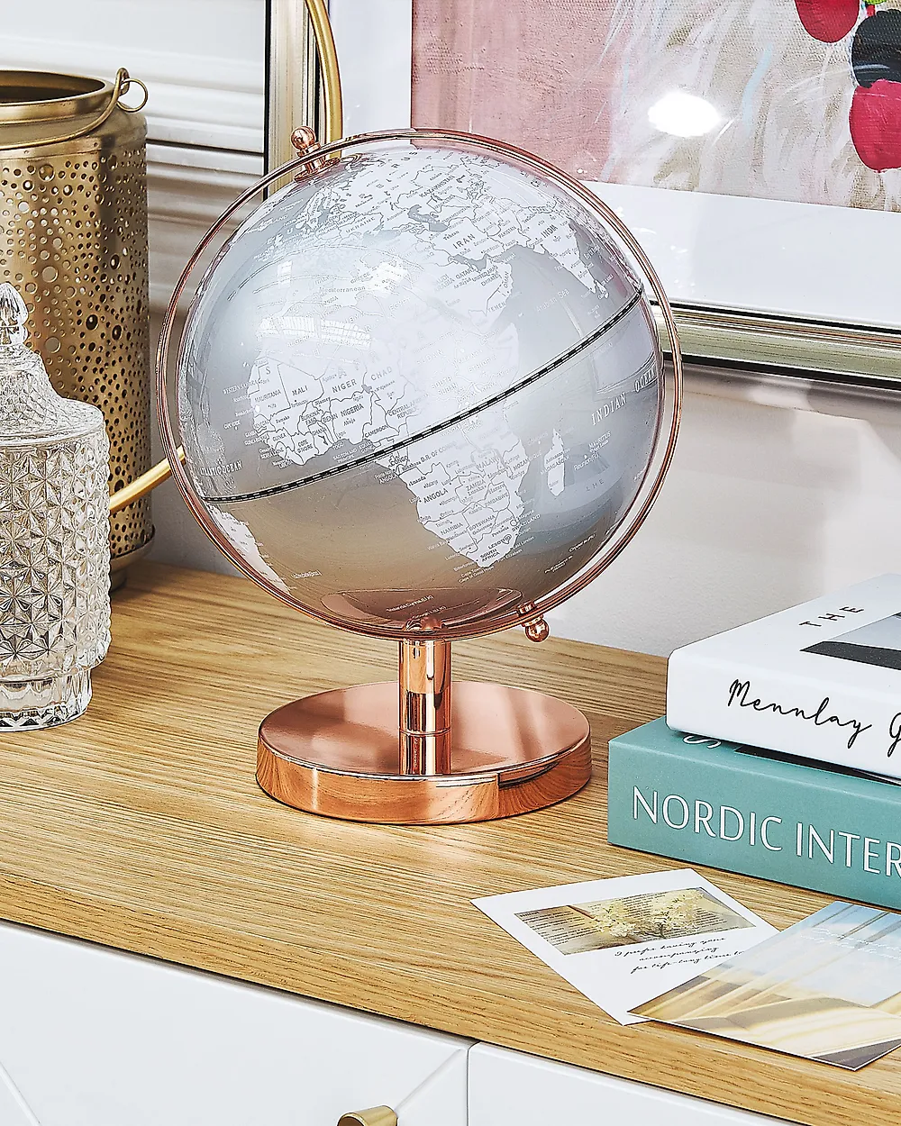 Mappamondo CABOT 28 cm Argento_1169952