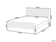 Bett mit Lattenrost Kiefernholz SALERNAS 140 x 200 cm Schwarz_976970