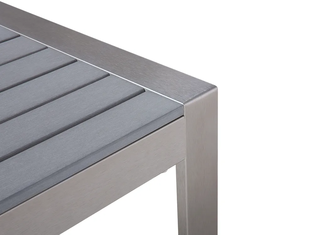 Garden Lounge Set with Table 4 Seater SALERNO Metal Light Grey_679514