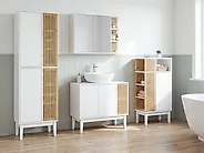 Bathroom Cabinet NUBES 52 cm Light Brown/ White_1192523