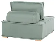 Modular Corner Sofa 5 Seater TIBRO Fabric Light Green Left Hand_1057814