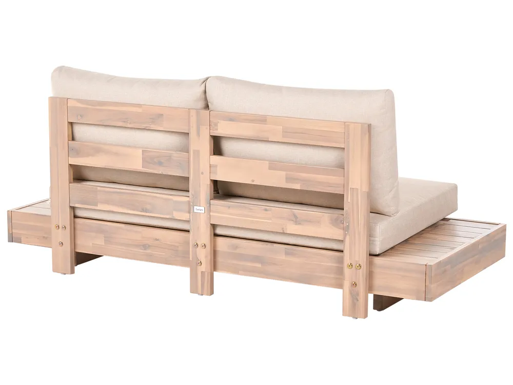Set da giardino con tavolo 5 posti MARETTIMO Legno di acacia certificato Beige_1154149