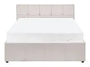 Sommier com arrumação LAURESSES Tecido Creme claro 120 x 200 cm_1150425
