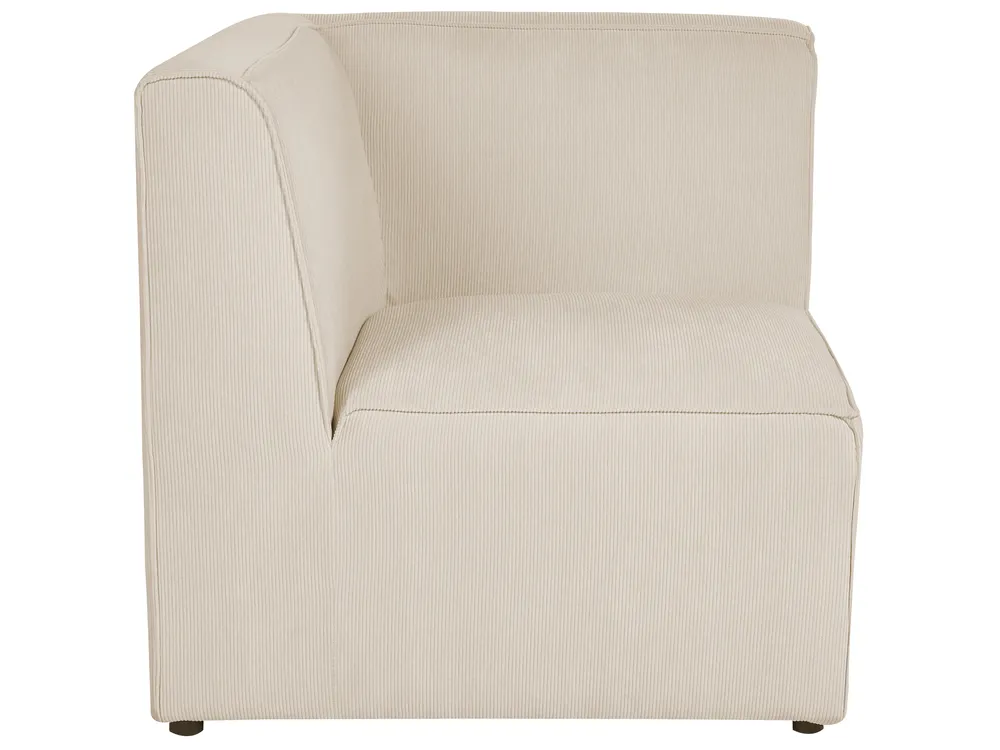 Modular Sofa 2 Seater LEMVIG Corduroy Light Beige_875028
