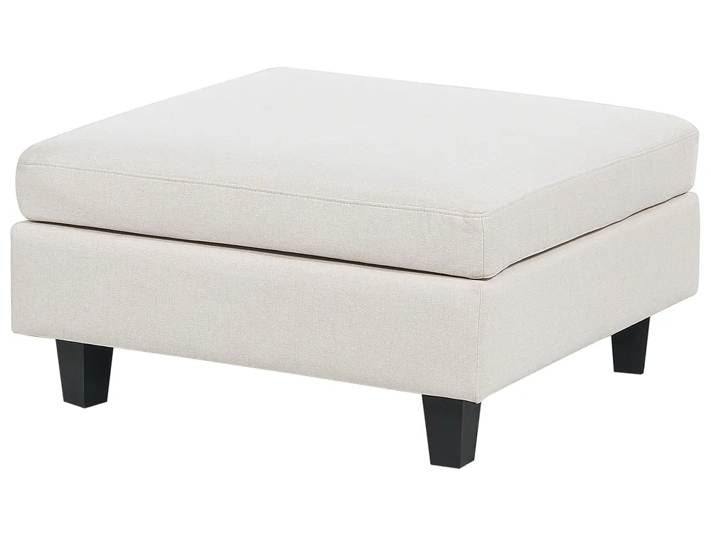 Divano modulare a U 5 posti UNSTAD con ottomana Tessuto Beige chiaro_891146