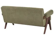 Sofa 2 Seater TAMRE Boucle Green/ Dark Brown_985234