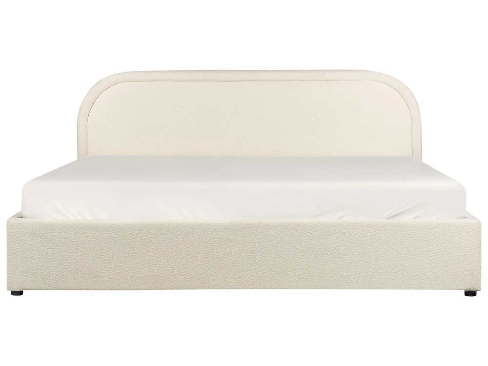 Ottoman Bed QUILLIEN Boucle Light Beige 180 x 200 cm (EU Super King)_916548