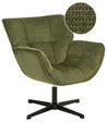 Swivel Armchair AUMA Fabric Green