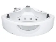 Vasca idromassaggio angolare con LED TOCOA 190 x 138 cm Bianco_850662
