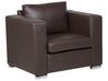 Leather Living Room Set Brown HELSINKI_747062