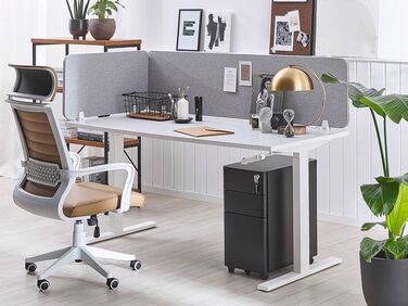 Desk Screen 130 x 40 cm Light Grey WALLY