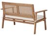 Lounge Set zertifiziertes Akazienholz hellbraun 4-Sitzer Auflagen hellbeige ARENELLA_928377