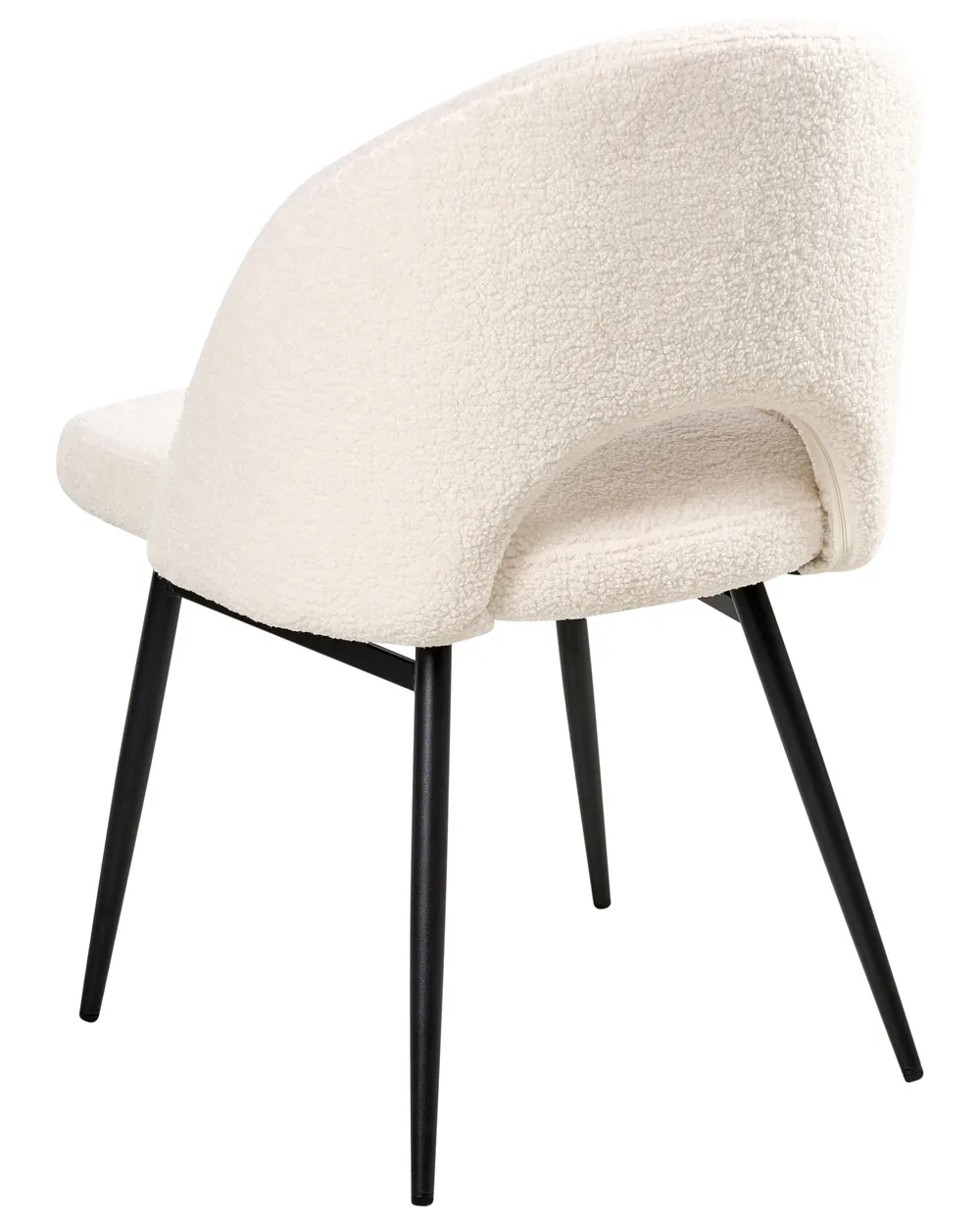 Set of 2 Dining Chairs ONAGA Boucle White_877461