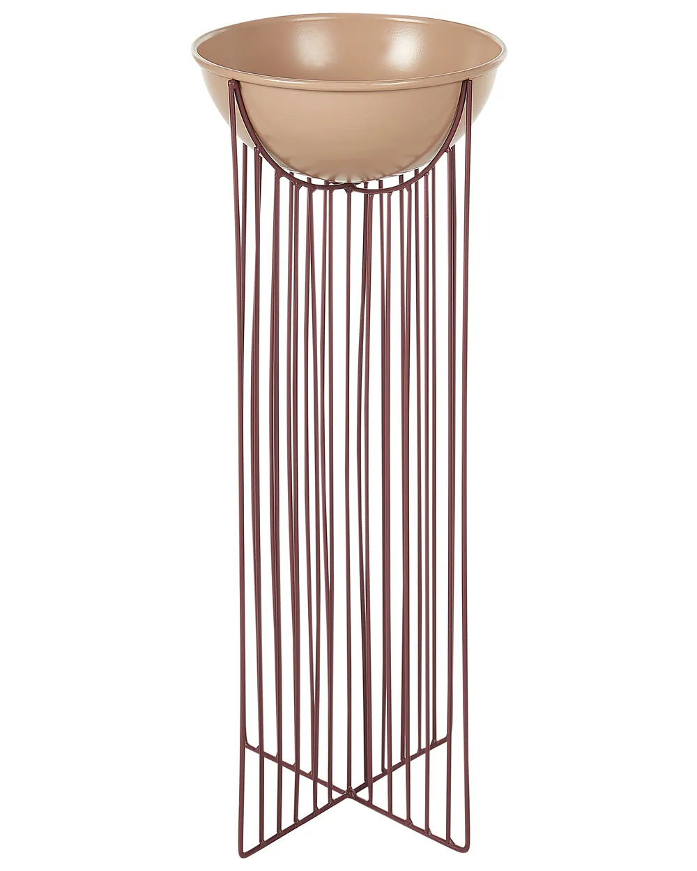 Zestaw 2 donic na nóżkach FICARIA 22 cm Metal Różowy_933785
