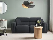 Divano 3 posti FAUSKAN Tessuto Nero_969046