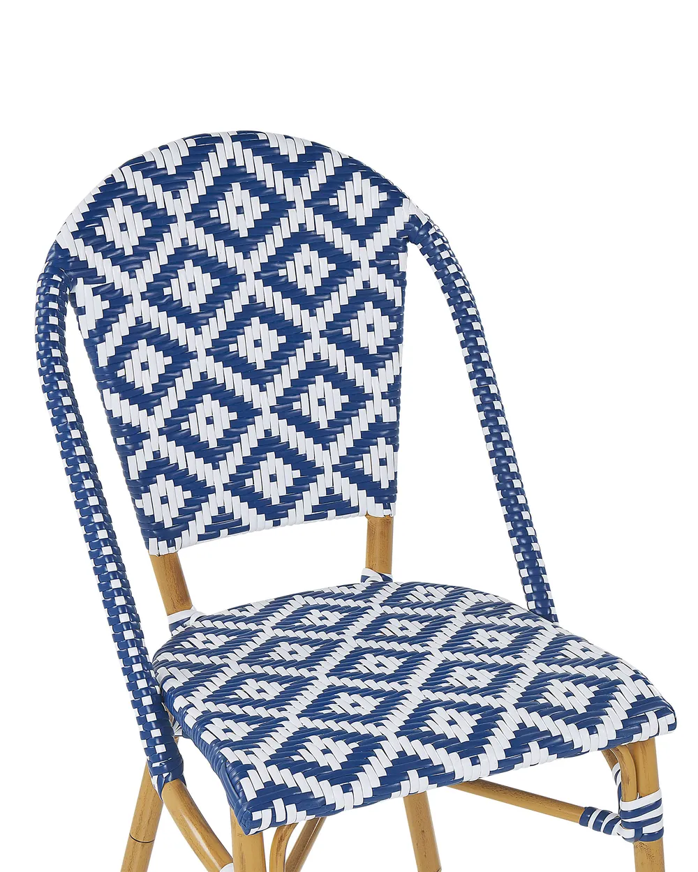 Set of 4 Garden Chairs RIFREDDO PE Rattan Blue_798752