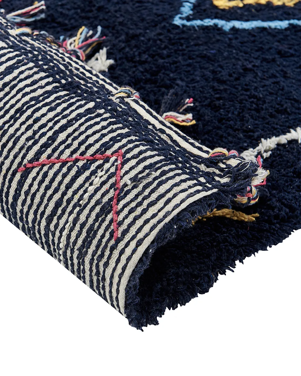 Tappeto CORUM Nero 160 x 230 cm Cotone_839496