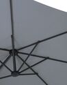 Double Canopy Garden Parasol 2.7 x 4.6 m Dark Grey SIBILLA_680013