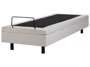 Adjustable Bed without Headboard Fabric DUKE 80 x 200 cm (EU Small Single) Beige_951695