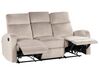 Conjunto de sofás 6 lugares manualmente reclináveis em veludo creme VERDAL_921780