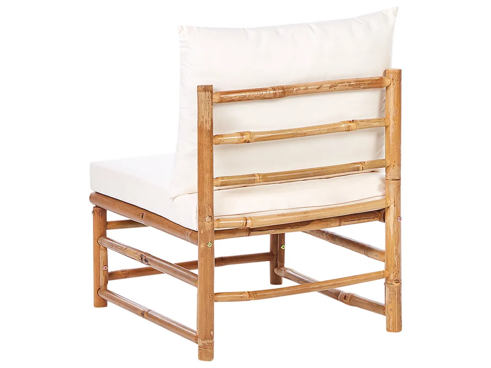 Garden Lounge Set with Table 6 Seater CERRETO Bamboo Off-White Left Hand_909658